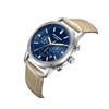 THEODORE  - Montre Homme - Analogique Mouvement Quartz Multifonction - Boitier rond en métal argenté - Cadran bleu - vue V2