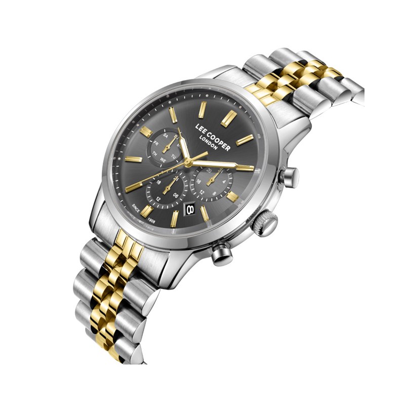 VINCENT - Montre Homme - Analogique Mouvement Quartz Multifonction - Boitier rond en métal argenté - Cadran gris - vue 2