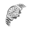 VINCENT - Montre Homme - Analogique Mouvement Quartz Multifonction - Boitier rond en métal argenté - Cadran argenté - vue V2