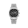 VINCENT - Montre Homme - Analogique Mouvement Quartz Multifonction - Boitier rond en métal argenté - Cadran noir - vue V1
