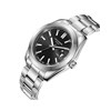 PIERRE - Montre Homme - Analogique Mouvement Quartz 3 aiguilles et date - Boitier rond en métal argenté - Cadran noir - vue V2