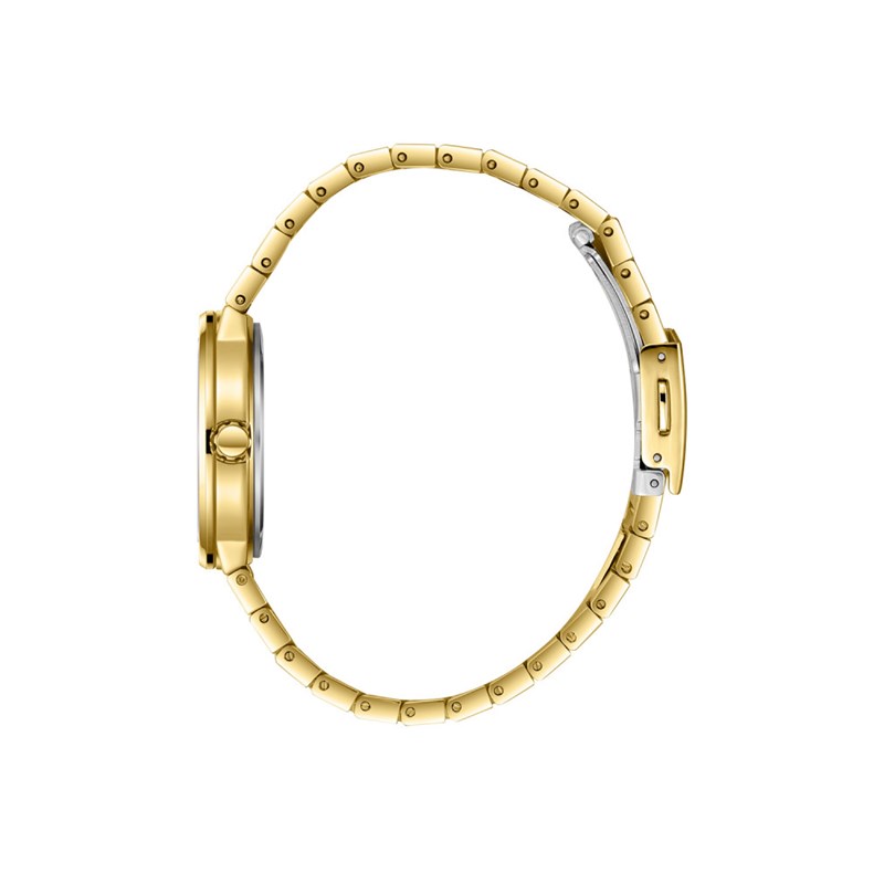 MICHAELA - Montre Femme - Analogique Mouvement Quartz 3 aiguilles - Boitier rond en métal - Bracelet doré - vue 3