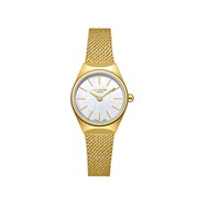 JASMINE - Montre Femme - Analogique Mouvement Quartz 2 aiguilles - Boitier rond en métal  - Cadran nacré blanc