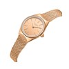 JASMINE - Montre Femme - Analogique Mouvement Quartz 2 aiguilles - Boitier rond en métal  - Cadran nacré doré rose - vue V2
