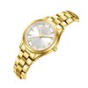HOPE - Montre Femme - Analogique Mouvement Quartz 3 aiguilles - Boitier rond en métal - Cadran soleillé argent avec parties transparentes - vue V2