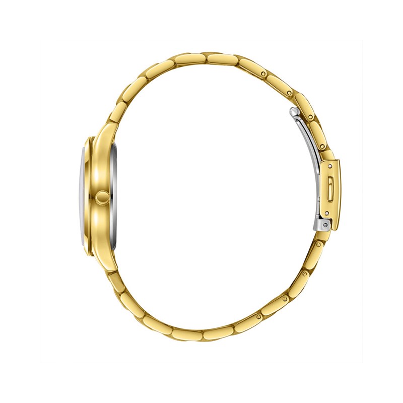 HOPE - Montre Femme - Analogique Mouvement Quartz 3 aiguilles - Boitier rond en métal - Cadran soleillé argent avec parties transparentes - vue 3