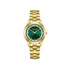 HOPE - Montre Femme - Analogique Mouvement Quartz 3 aiguilles - Boitier rond en métal - Cadran soleillé vert avec parties transparentes - vue V1