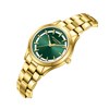 HOPE - Montre Femme - Analogique Mouvement Quartz 3 aiguilles - Boitier rond en métal - Cadran soleillé vert avec parties transparentes - vue V2