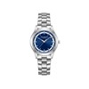 HOPE - Montre Femme - Analogique Mouvement Quartz 3 aiguilles - Boitier rond en métal - Cadran soleillé bleu avec parties transparentes - vue V1