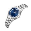 HOPE - Montre Femme - Analogique Mouvement Quartz 3 aiguilles - Boitier rond en métal - Cadran soleillé bleu avec parties transparentes - vue V2
