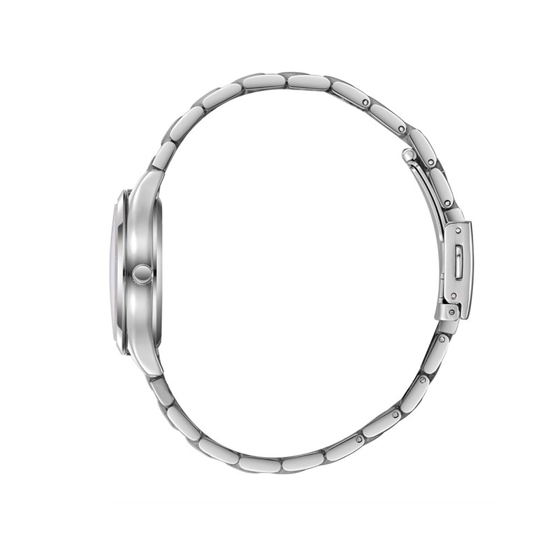 HOPE - Montre Femme - Analogique Mouvement Quartz 3 aiguilles - Boitier rond en métal - Cadran soleillé bleu avec parties transparentes - vue 3