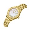 JOAN - Montre Femme - Analogique Mouvement Quartz 3 aiguilles - Boitier rond en métal  - Lunette facettée en crystal - Cadran blanc - vue V2
