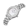 JOAN - Montre Femme - Analogique Mouvement Quartz 3 aiguilles - Boitier rond en métal  - Lunette facettée en crystal - Cadran blanc - vue V2