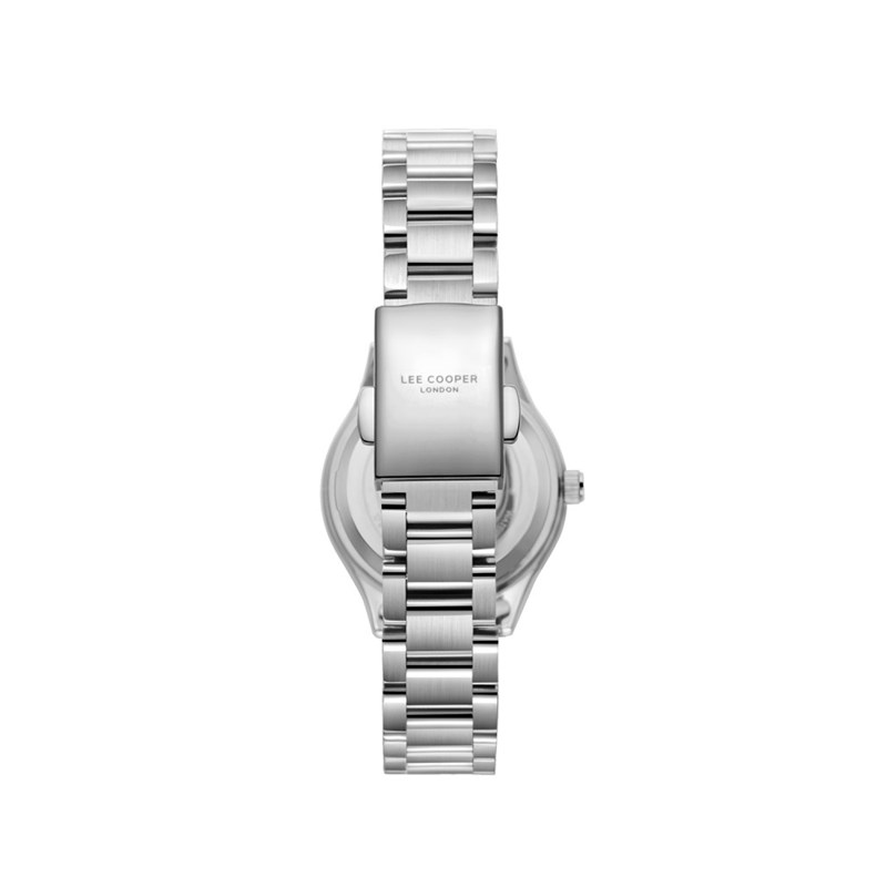 JOAN - Montre Femme - Analogique Mouvement Quartz 3 aiguilles - Boitier rond en métal  - Lunette facettée en crystal - Cadran blanc - vue 4