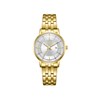 SOPHIA - Montre Femme - Analogique Mouvement Quartz 3 aiguilles et date - Boitier rond en métal - Cadran soleillé argenté - vue V1