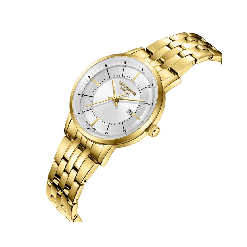 SOPHIA - Montre Femme - Analogique Mouvement Quartz 3 aiguilles et date - Boitier rond en métal - Cadran soleillé argenté - vue 2