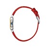 AVA - Montre Femme - Analogique Mouvement Quartz 2 aiguilles - Boitier rectangulaire en métal - Bracelet en cuir rouge façon alligator - vue V3
