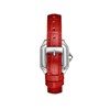 AVA - Montre Femme - Analogique Mouvement Quartz 2 aiguilles - Boitier rectangulaire en métal - Bracelet en cuir rouge façon alligator - vue V4