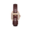 AVA - Montre Femme - Analogique Mouvement Quartz 2 aiguilles - Boitier rectangulaire en métal - Bracelet en cuir marron façon alligator - vue V4