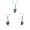 Collier Émeraude de Zambie Or Blanc 14K Diamants | Collection Précieuse Aden - vue V2