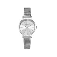 CASSIDY - Montre Femme - Analogique Quartz 3 aiguilles - Boitier rond en métal - Cadran nacré argenté