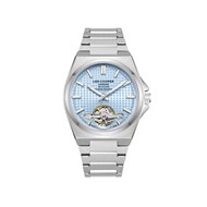 LLOYD - Montre Homme - Analogique Mouvement Squelette Automatique avec coeur ouvert - Cadran bleu clair