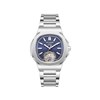 GRANT - Montre homme Automatique - Boitier de forme octogonal arrondi en métal argenté - Cadran bleu - vue V1