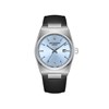 LOÏC - Montre Homme - Analogique Mouvement Quartz 3 aiguilles et date - Boitier tonneau en métal argenté - Cadran bleu - vue V1