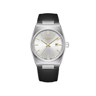 LOÏC - Montre Homme - Analogique Mouvement Quartz 3 aiguilles et date - Boitier tonneau en métal argenté - Cadran argenté