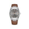 LOÏC - Montre Homme - Analogique Mouvement Quartz 3 aiguilles et date - Boitier tonneau en métal argenté - Cadran gris - vue V1