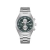 BAPTISTE - Montre Homme - Analogique Mouvement Multifonction - Boitier tonneau en métal argenté - Cadran vert - vue V1