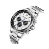 ALBAN - Montre Homme - Analogique Mouvement Multifonction - Boitier rond en métal - Cadran gris - vue V2