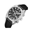 RODOLPHE - Montre Homme - Analogique Mouvement Multifonction - Boitier coussin en métal argenté - Cadran anthracite - vue V2