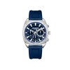 RODOLPHE - Montre Homme - Analogique Mouvement Multifonction - Boitier coussin en métal argenté - Cadran bleu - vue V1