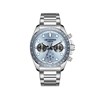 LANDRY - Montre Homme - Analogique Mouvement Multifonction - Boitier rond en métal argenté - Cadran bleu - vue V1