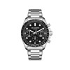 LANDRY - Montre Homme - Analogique Mouvement Multifonction - Boitier rond en métal argenté - Cadran noir - vue V1