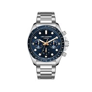 LANDRY - Montre Homme - Analogique Mouvement Multifonction - Boitier rond en métal argenté - Cadran gris