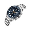 LANDRY - Montre Homme - Analogique Mouvement Multifonction - Boitier rond en métal argenté - Cadran gris - vue V2