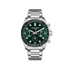 LANDRY - Montre Homme - Analogique Mouvement Multifonction - Boitier rond en métal argenté - Cadran vert - vue V1