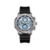 IGOR - Montre Homme - Analogique Mouvement Multifonction - Boitier décagone en métal - Bracelet en silicone noir - vue V1