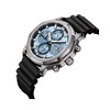 IGOR - Montre Homme - Analogique Mouvement Multifonction - Boitier décagone en métal - Bracelet en silicone noir - vue V2