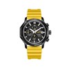 IGOR - Montre Homme - Analogique Mouvement Multifonction - Boitier décagone en métal - Bracelet en silicone jaune - vue V1