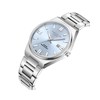 BORIS - Montre Homme - Analogique Mouvement 3 aiguilles et date - Boitier rond en métal argenté - Cadran bleu - vue V2