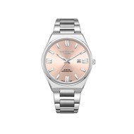 BORIS - Montre Homme - Analogique Mouvement 3 aiguilles et date - Boitier rond en métal argenté - Cadran doré rose