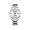BORIS - Montre Homme - Analogique Mouvement 3 aiguilles et date - Boitier rond en métal argenté - Cadran argenté - vue V1