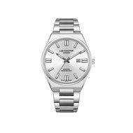 BORIS - Montre Homme - Analogique Mouvement 3 aiguilles et date - Boitier rond en métal argenté - Cadran argenté