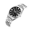 BORIS - Montre Homme - Analogique Mouvement 3 aiguilles et date - Boitier rond en métal argenté - Cadran noir - vue V2