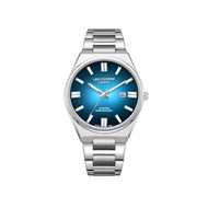BORIS - Montre Homme - Analogique Mouvement 3 aiguilles et date - Boitier rond en métal argenté - Cadran turquoise