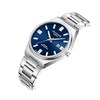 BORIS - Montre Homme - Analogique Mouvement 3 aiguilles et date - Boitier rond en métal argenté - Cadran bleu foncé - vue V2