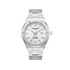 MATTHIAS - Montre Homme - Analogique Mouvement 3 aiguilles et date - Boitier dodécagone en métal argenté - Cadran gris - vue V1